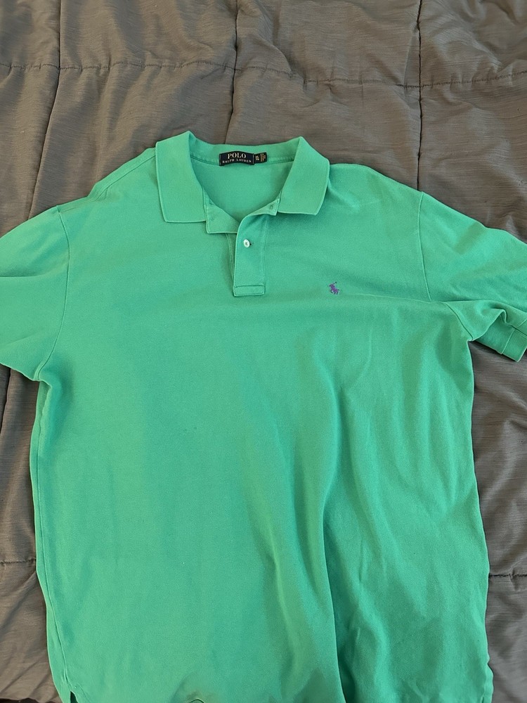 Men’s Extra Large Polo Ralph Lauren Green & Purple Polo Shirt