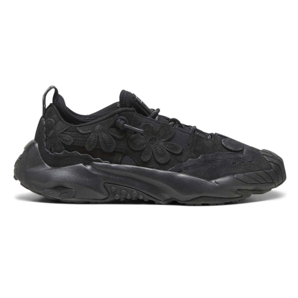 PUMA Plexus Floral Embroidered Mens Black Sneakers Casual Shoes