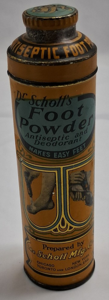 Antique Dr. Scholl's Foot Powder Antiseptic And Deodorant. FULL! Excellent Cond.