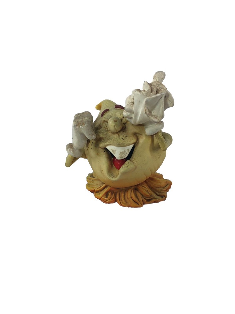 Goofy Crying Onion Resin Paper Weight Home Decor 5” Silly Vegetable