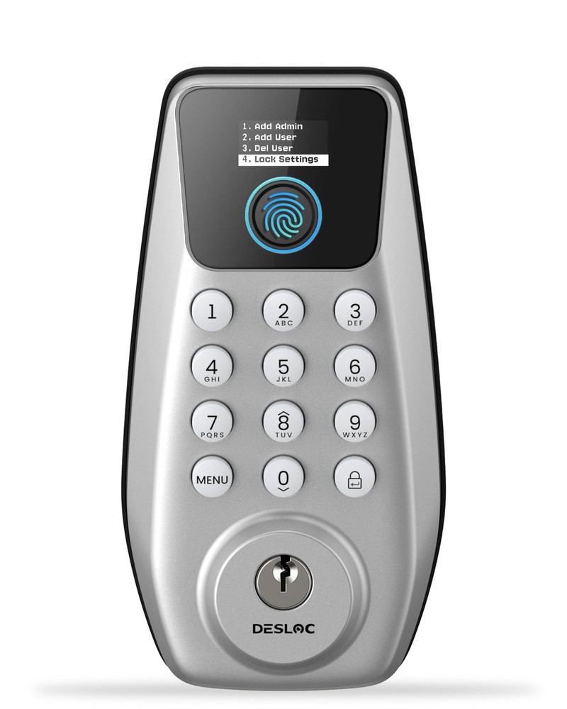 C110 Keyless Entry Door Lock with Display (Smart Screen), Fingerprint Door Lo...