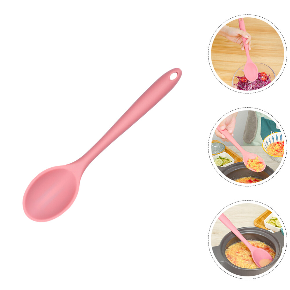 Silicone Spoon Nonstick Kitchen Soup Spoon Mixing Spoon for Home Baking