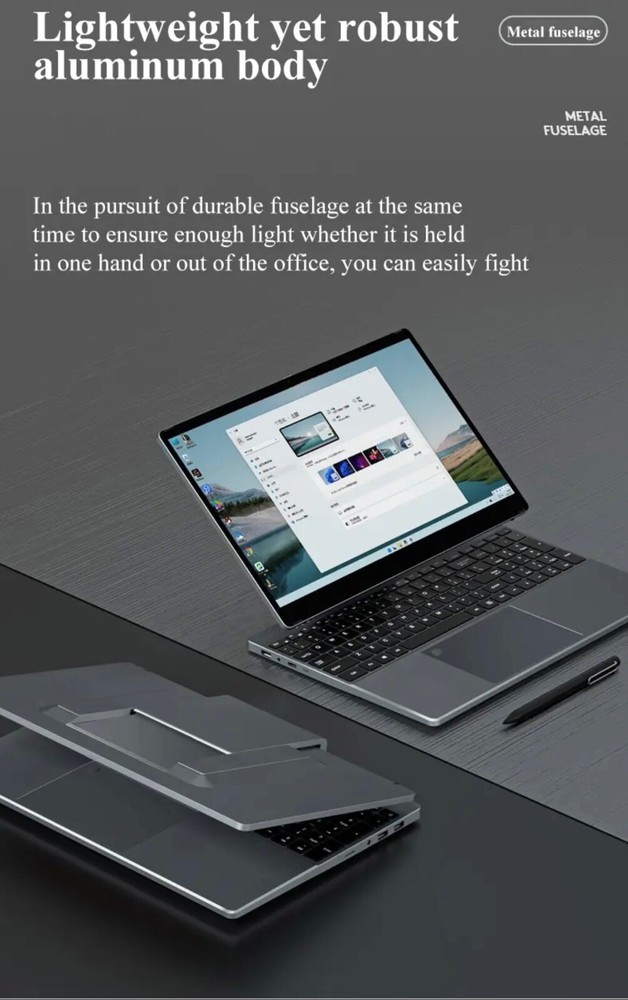 ZeeTec 15.6 2-in-1 Laptop with Intel Alder Lake N95 12GB RAM 512GB HD Foldable Touchscreen