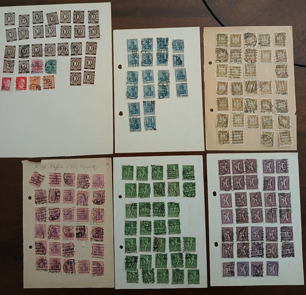 GERMANY  - LOT OF STAMPS ON ALBUM PAGE  - # 2036