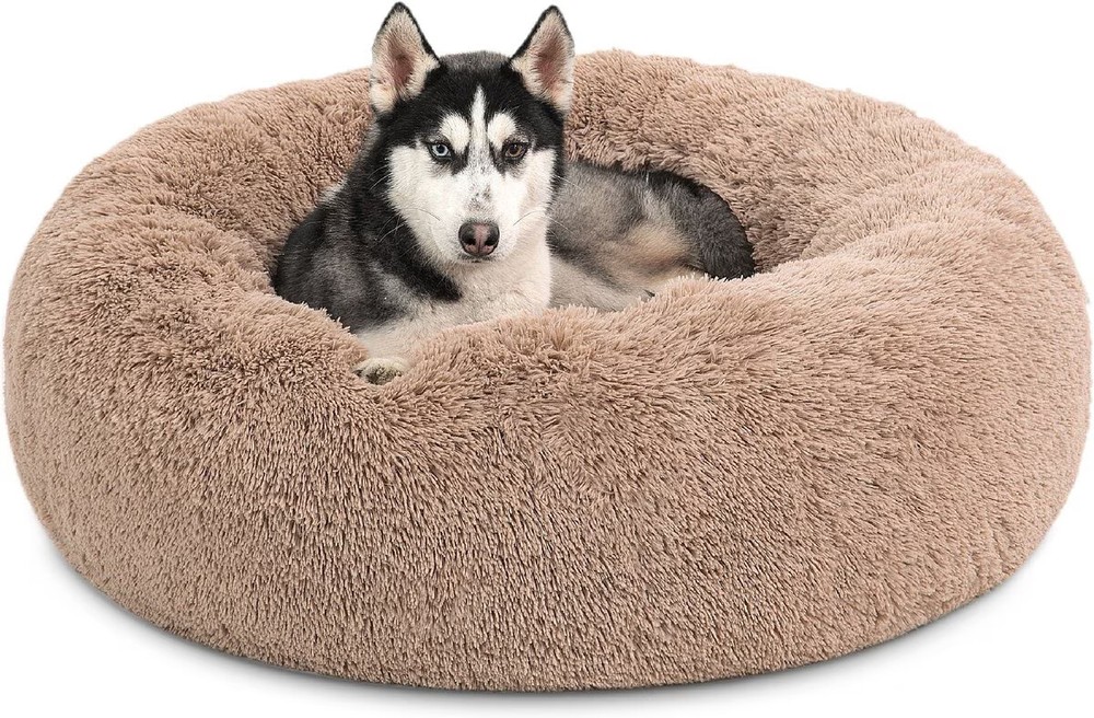 Bedsure Orthopedic Plush Faux Fur Pet Bed for Dogs & Cats