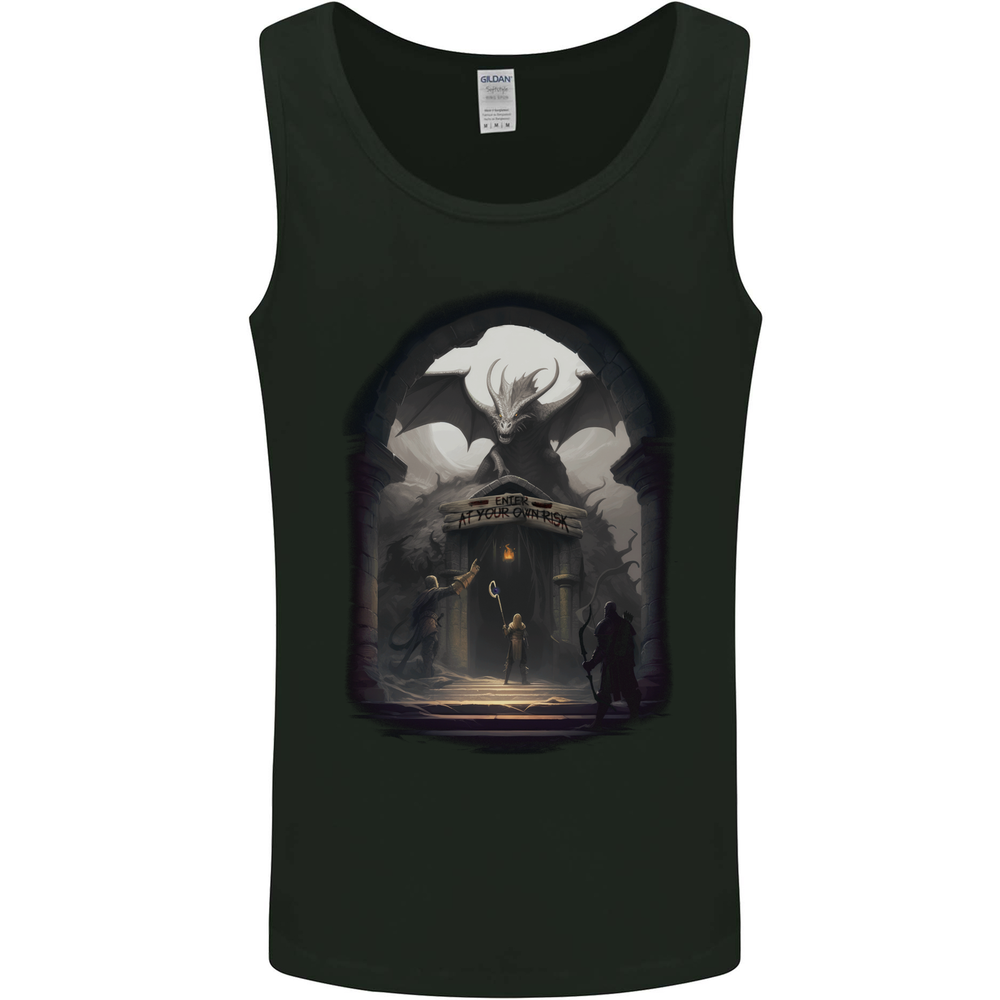 Dragon Cave Fantasy RPG Role Play Games Mens Vest Tank Top