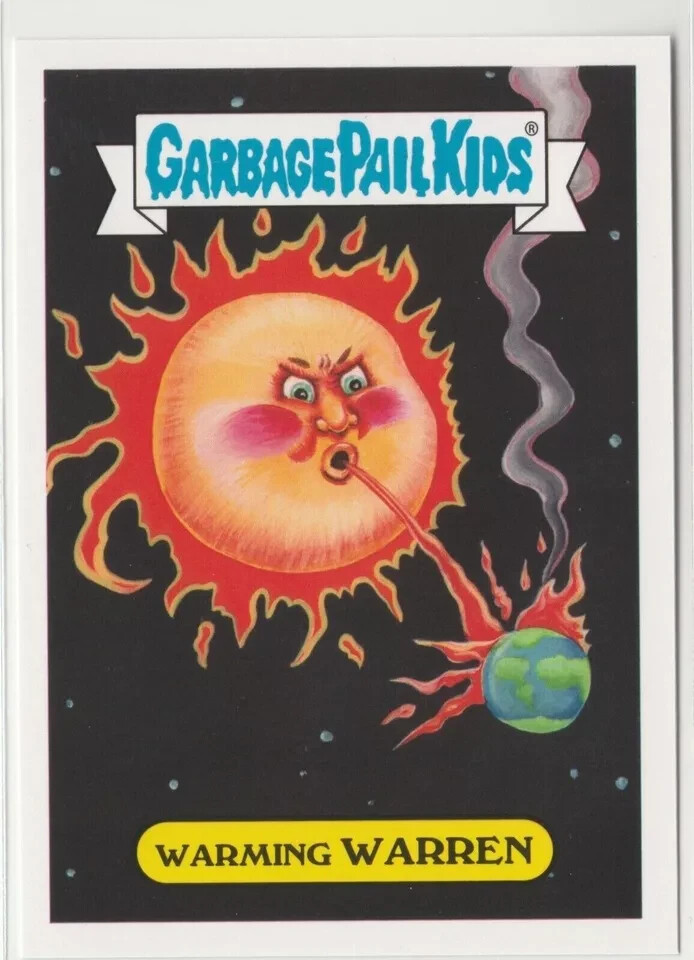Vintage Warming Warren #1b Garbage Pail Kids GPK Adam-geddon 2017 Series Card