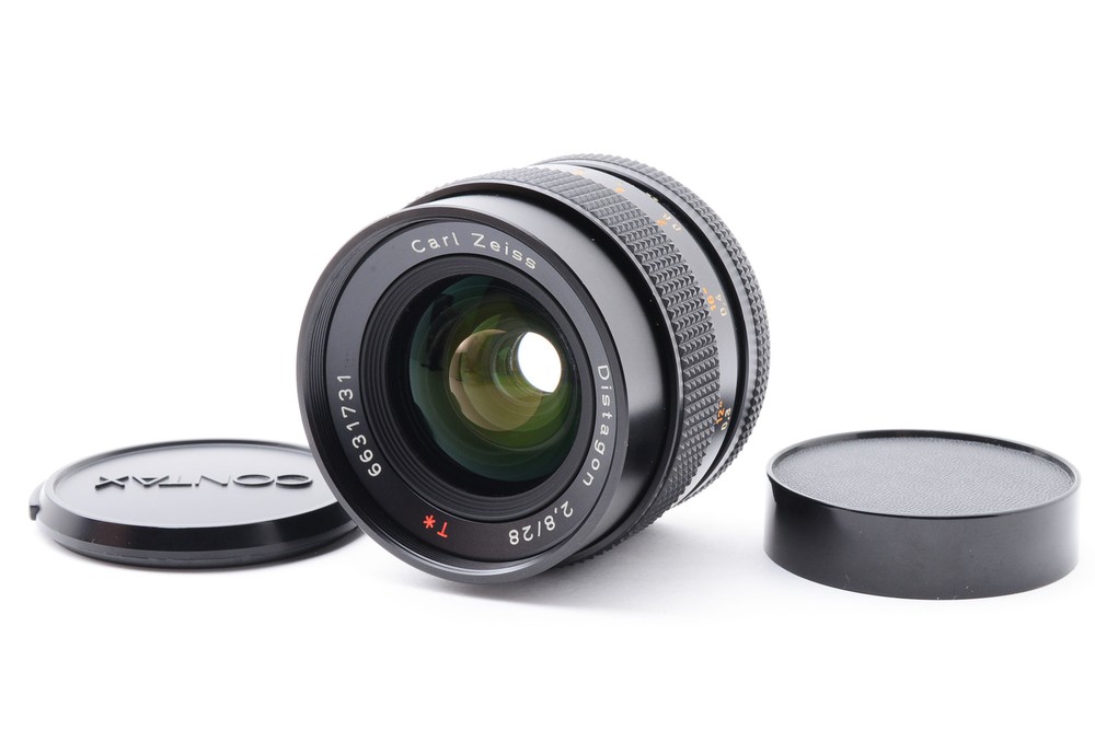 Near Mint Contax Carl Zeiss 28mm F2.8 T* AEJ C/Y Mount Lens Japan