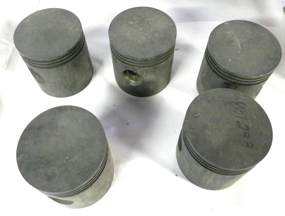 1929-1936 CHEVROLET 5X NOS GM PISTONS WITH PINS SIZE 0.010 VINTAGE ANTIQUE NICE
