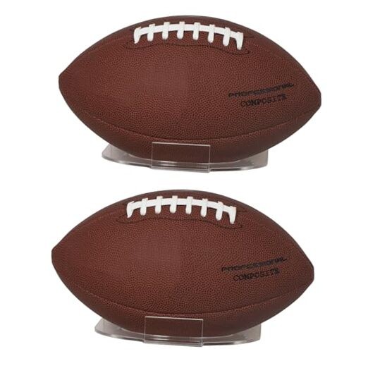 2 Pcs Clear Acrylic Football Display Stands for Ball Holders