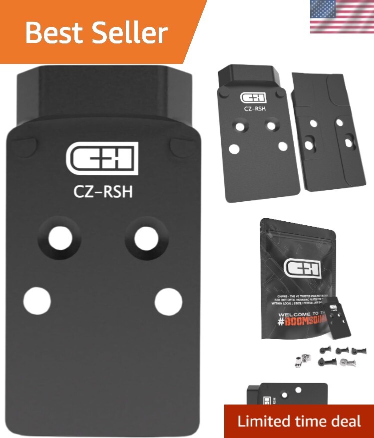 Precision Optics Adapter Plate for CZ P-10 and Trijicon RMR/SRO, Holosun 407C...