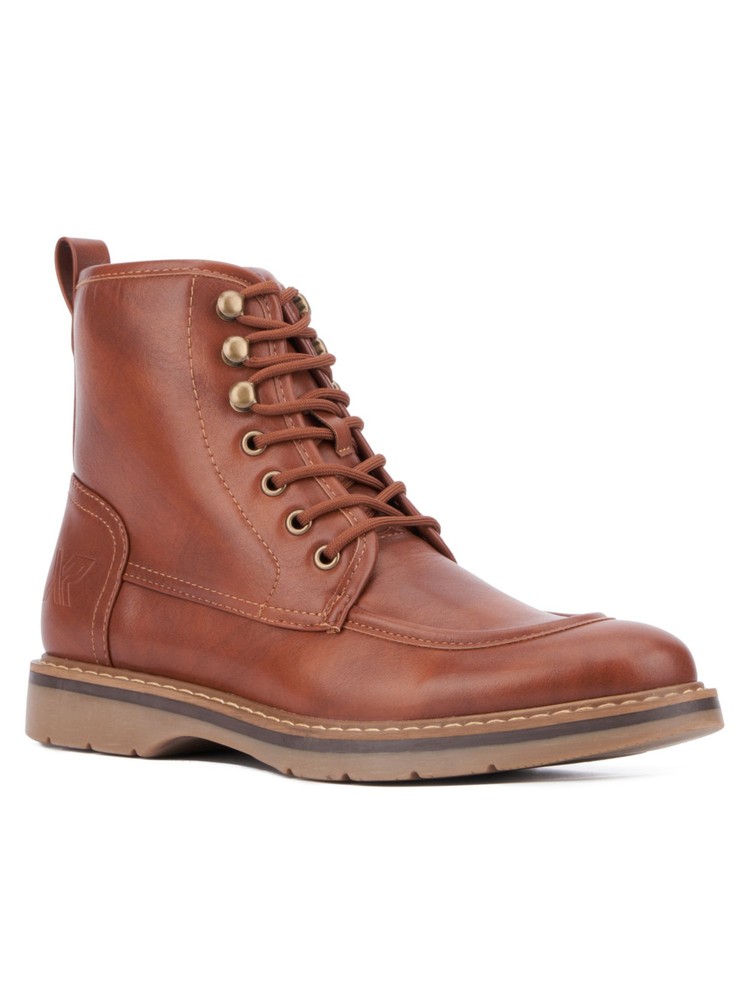 XRAY Mens Brown Apron Debossed Lightweight Kevin Almond Platform Boots Shoes 9