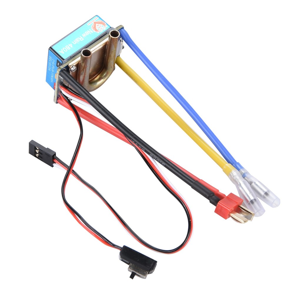 80A Waterproof Brushed ESC for 550/775 Motors – 2-4S 5V/3A RC Car Boat