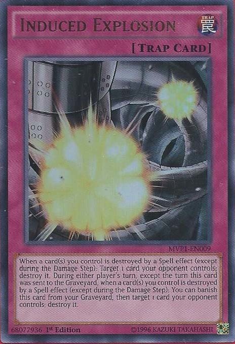 Induced Explosion - MVP1-EN009 - Ultra Rare - 1st Edition - Lightly Played