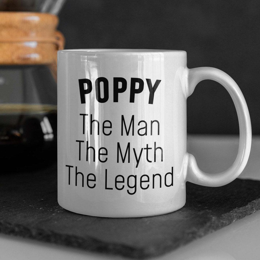 Poppy Christmas Gift - The Man The Myth The Legend Present for Dad Grandpa  
