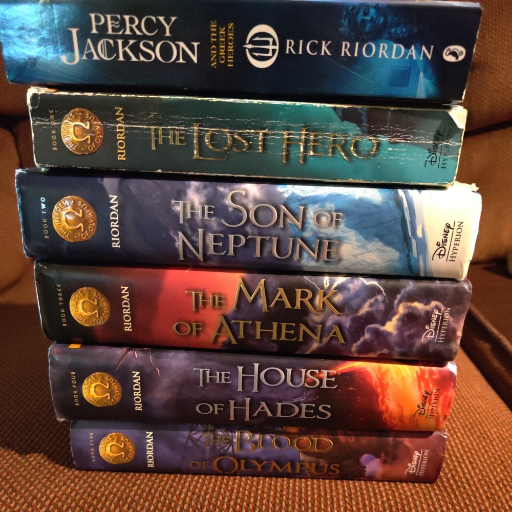 Heroes of Olympus Book Set by Rick Riordan Series 1 - 5 Hardcover + Greek heroes