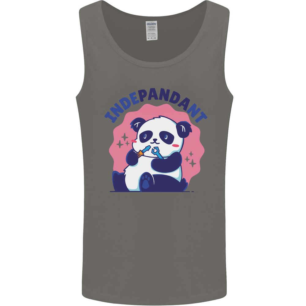 Indepandant Funny Independent Panda Bear Mens Vest Tank Top