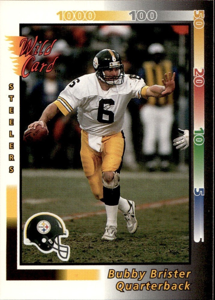 1992 Wild Card Bubby Brister Pittsburgh Steelers Card #197