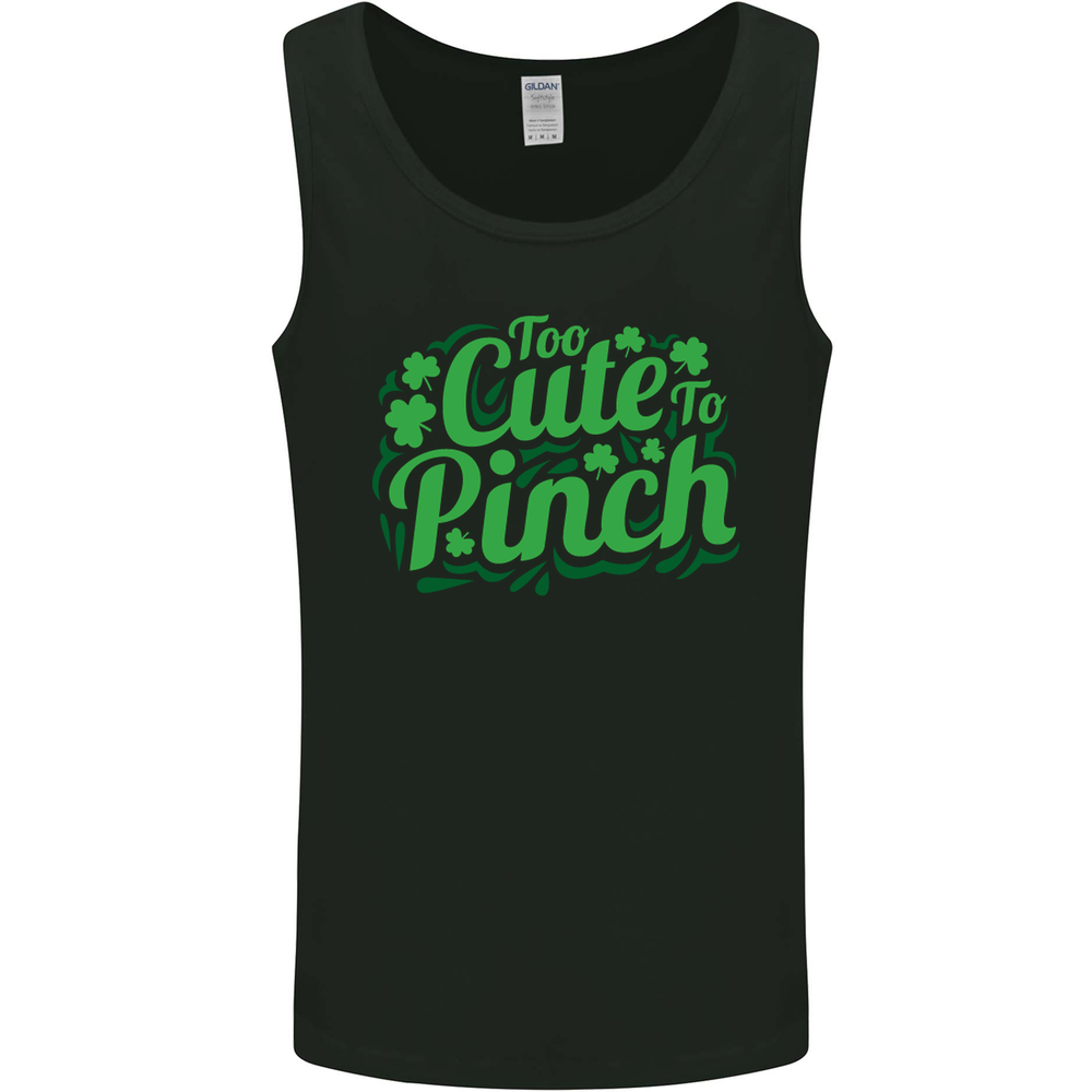 Too Cute to Pinch St Patricks Day Mens Vest Tank Top
