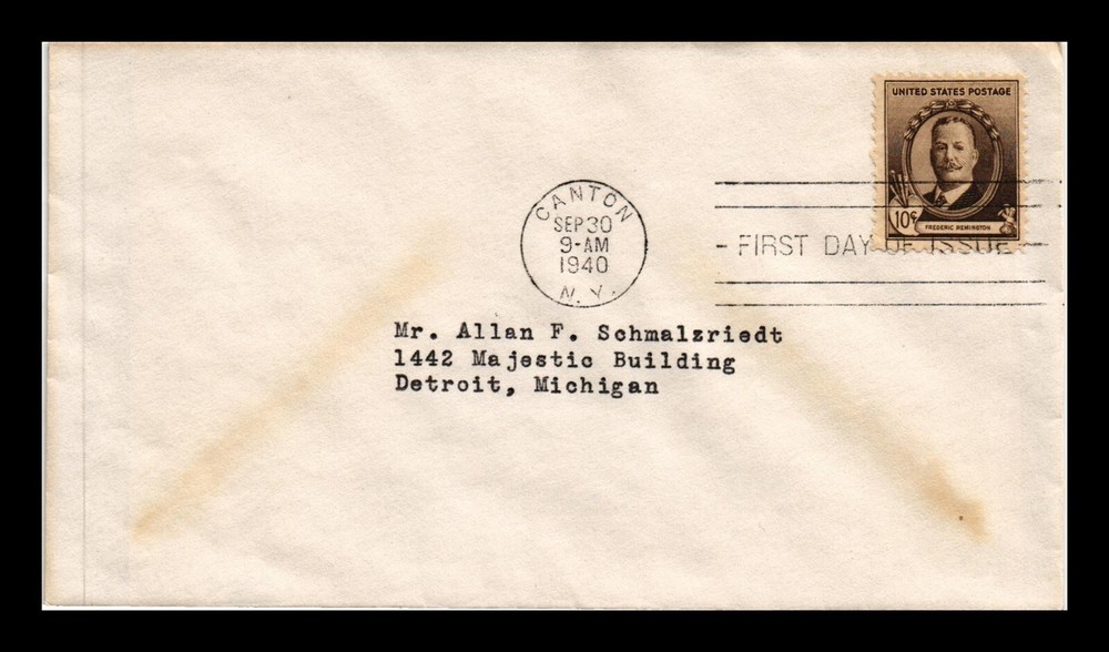 Frederic Remington Famous Americans FDC Scott 888 DR Jim Stamps US Cover  