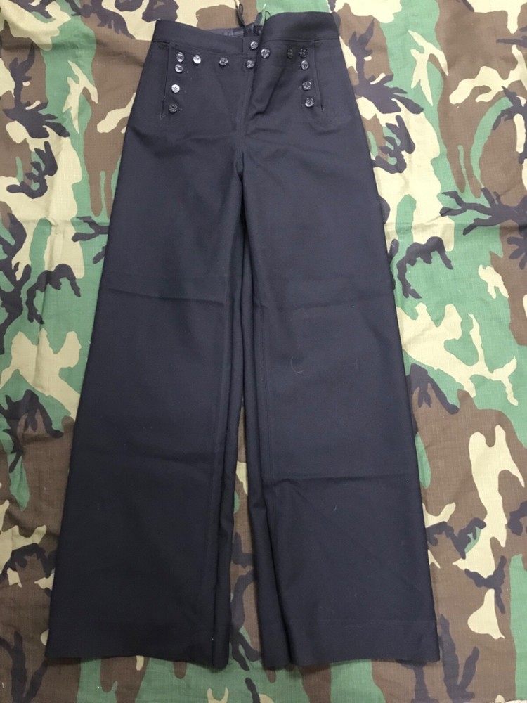 US NAVY Dress Blue Trousers Men's Blue Enlisted Pants 13 button sz 33 inch