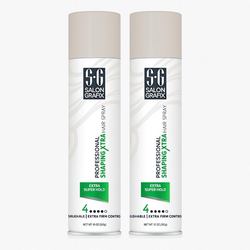 SG Professional Extra Super Hold Hairspray 10oz 2-Pack