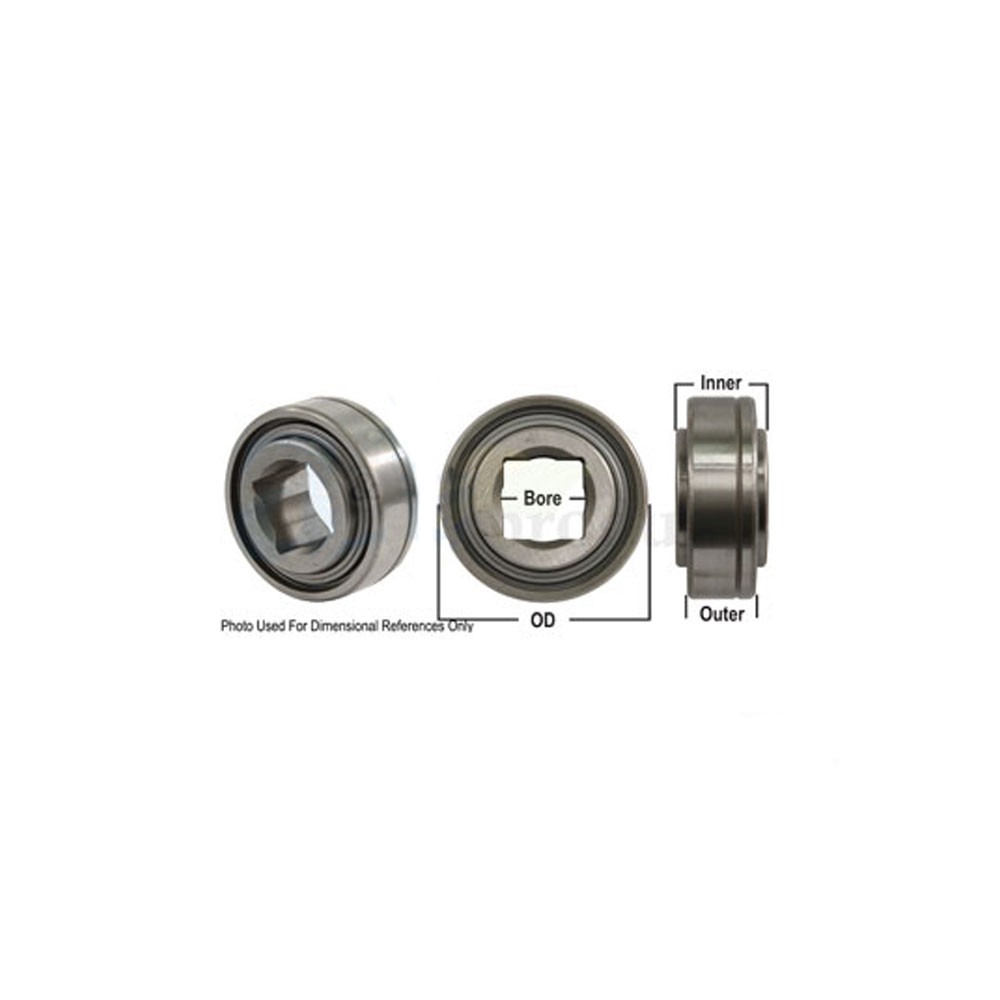 A-W208PP8-P-AI Disc Bearing; Cylindrical, Square Bore, Pre-Lube