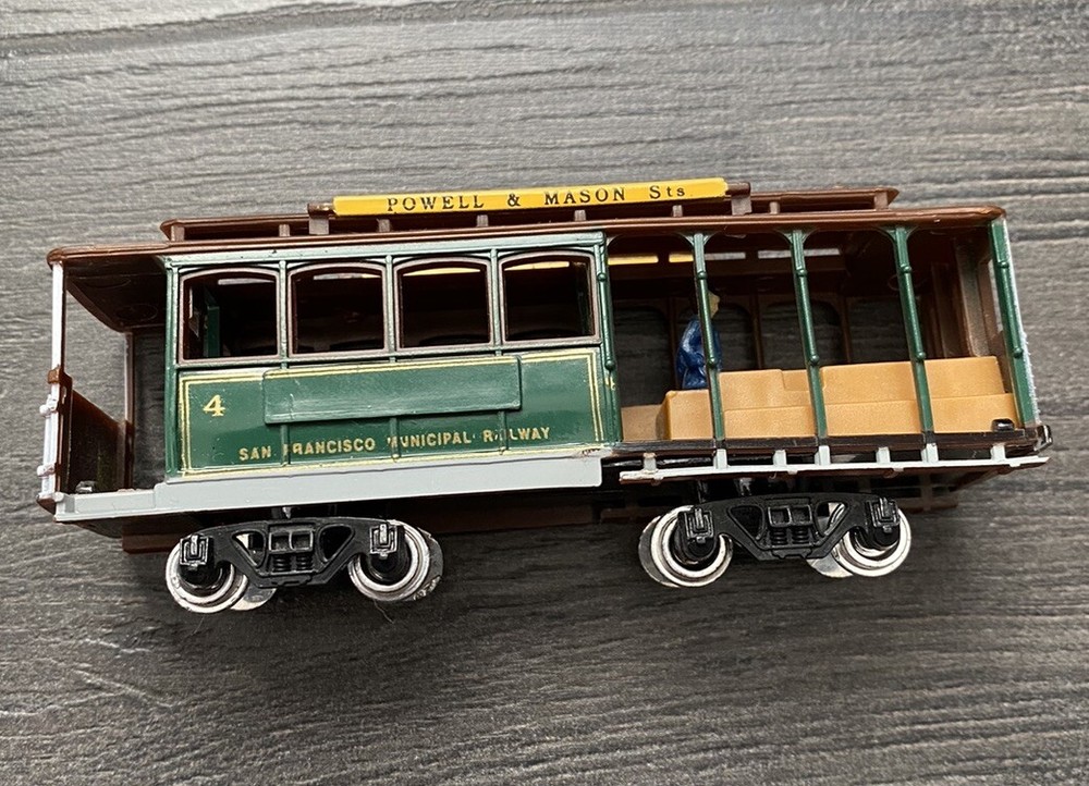 San Francisco Railway #4 Powell & Mason Sts Trolley Cable Car HO Scale