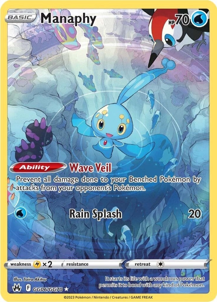Manaphy GG06/GG70 Crown Zenith: Galarian Gallery Holo