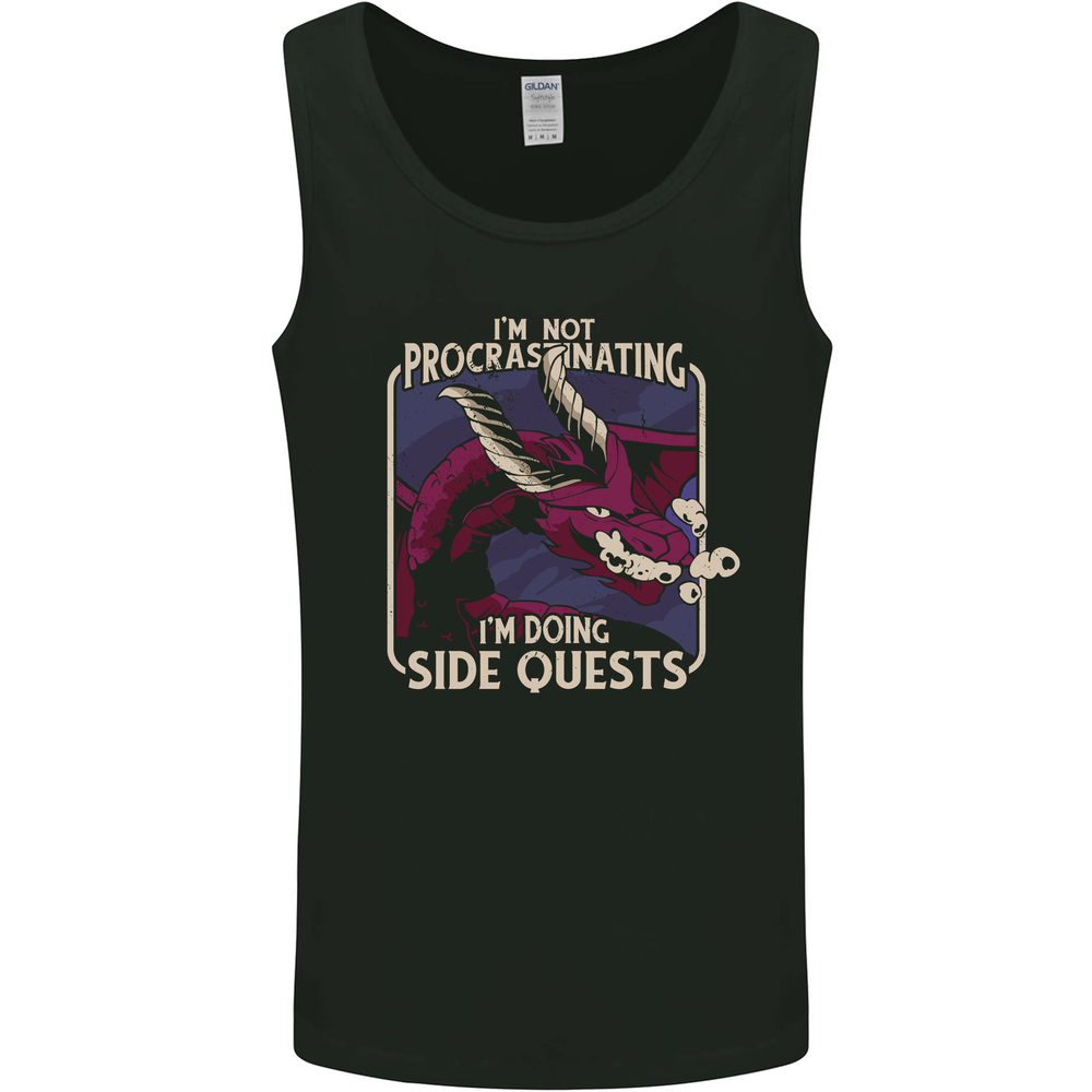 Funny Role Playing Games RPG Side Quests Mens Vest Tank Top