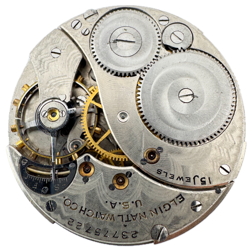 1921 Elgin 15 Jewel Antique Mechanical Pocket Watch Movement Size 12 Model 315 USA