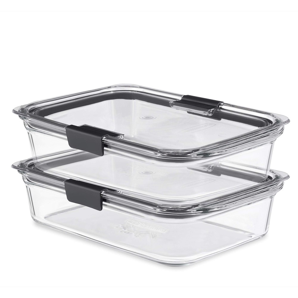 Brilliance Glass 8-Cup Food Storage Containers with Lids