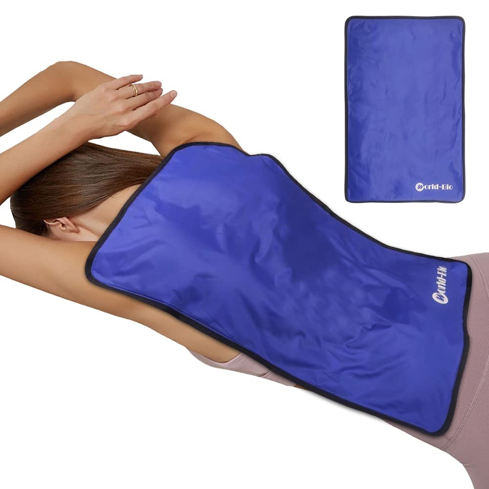 Extra Large Reusable Ice Pack for Injuries Physical Therapy Cold Pack with 2 Straps