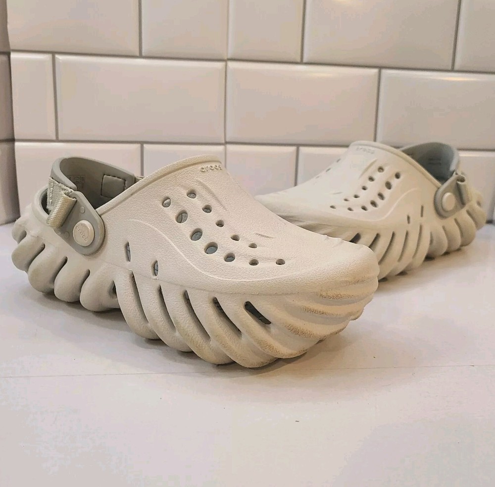 Crocs Ecco Atmosphere Grey Unisex Clogs Youth Size US1 Chunky Style EU29-30