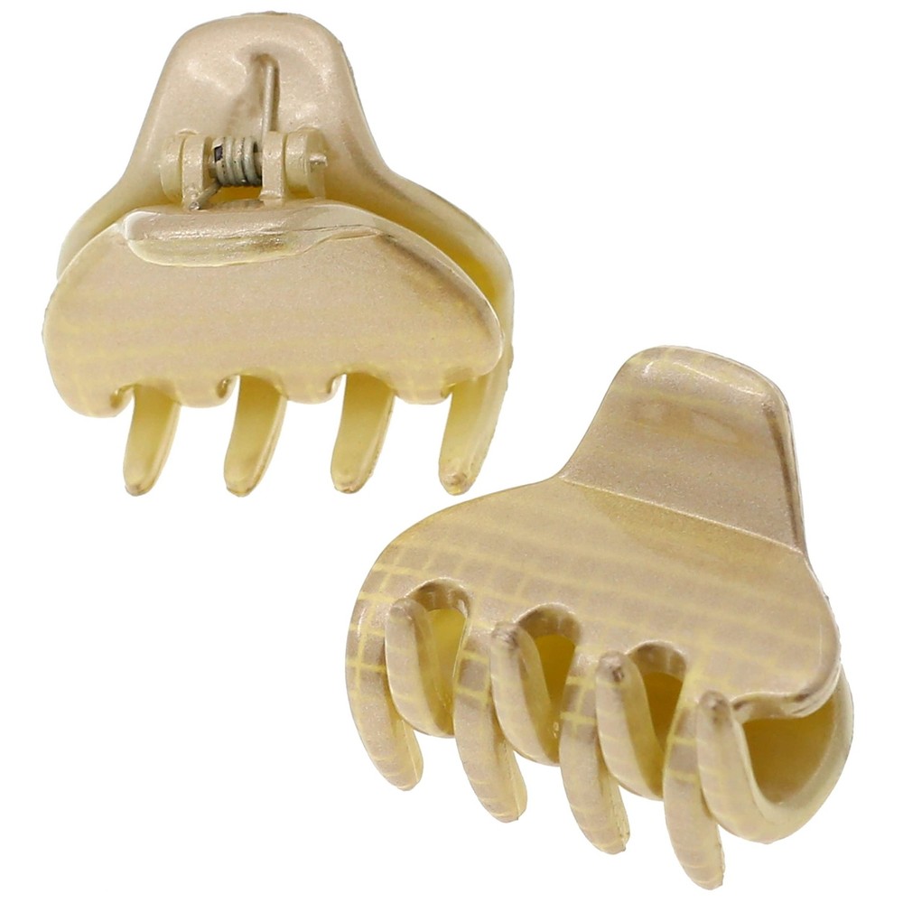 Paris CP3198 French Hair Clip for Women, Small 1 inch Set of 2 Beige Girls Ha...