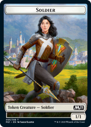 4x Soldier Token - MTG Core Set 2021 NM English