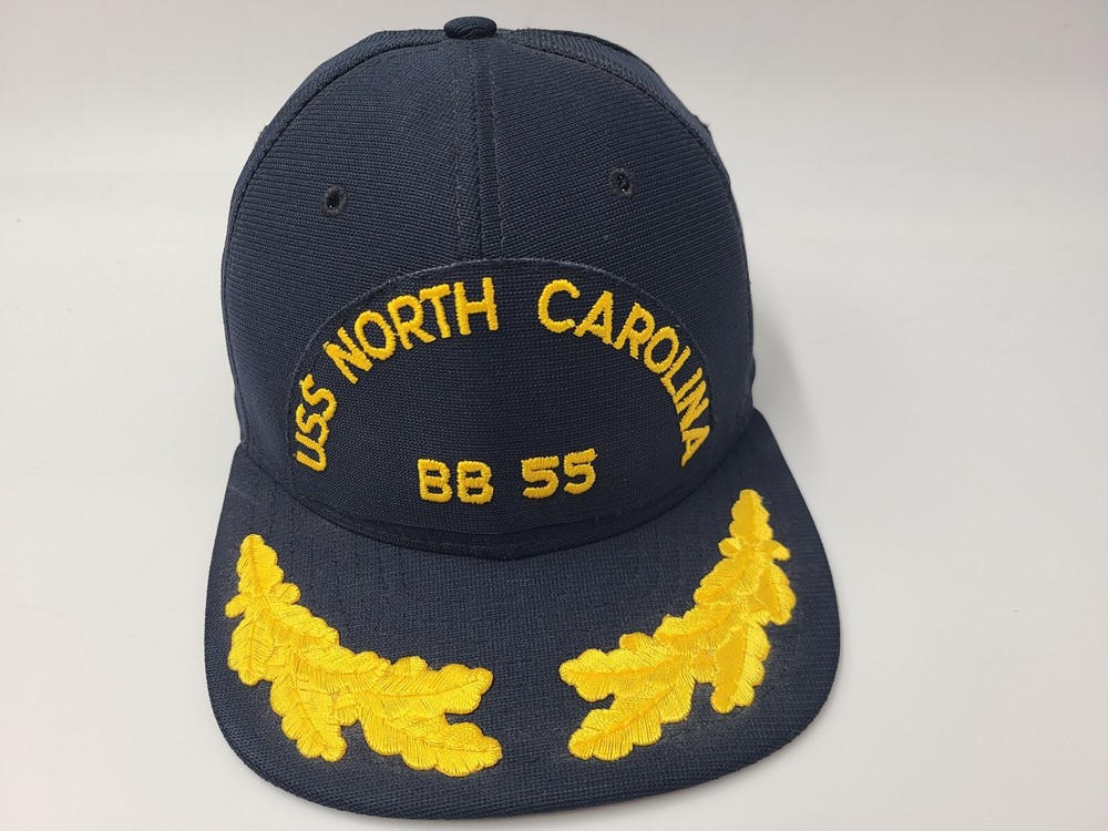 Vintage US Navy USS North Carolina BB-55 New Era Scrambled Eggs Snapback Hat Cap