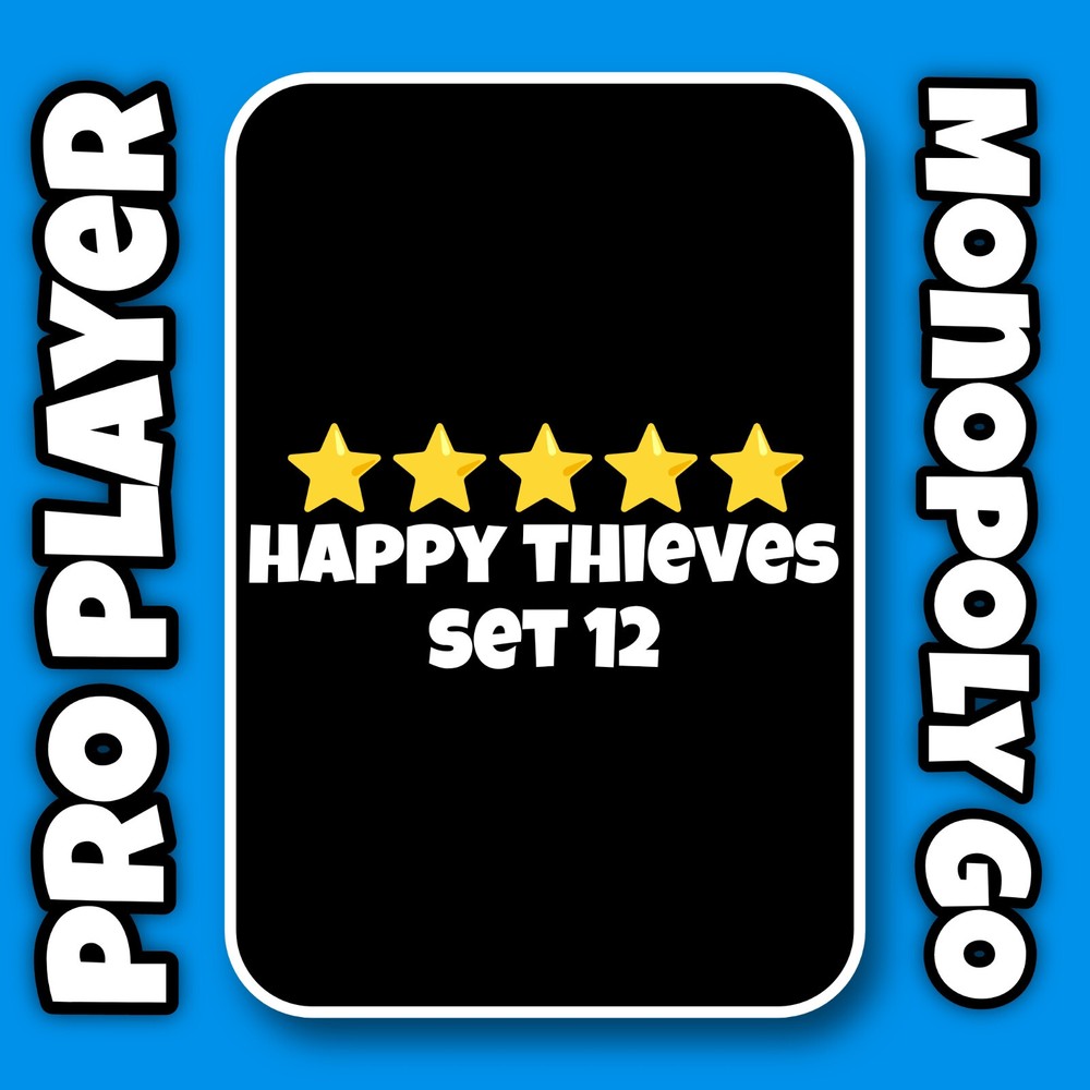 HAPPY THIEVES Set 12 For MonoGo 5 Stars Sticker ⚡ Instant Sent
