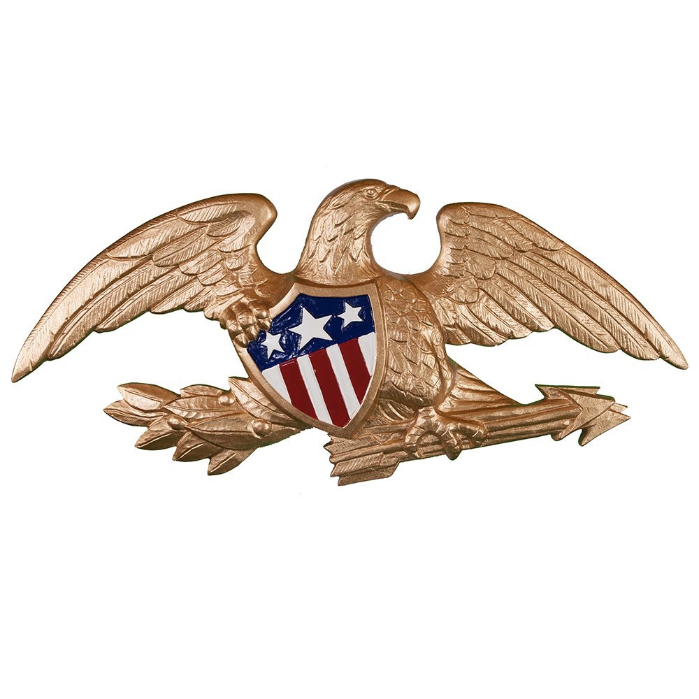 Deluxe Flagpole Wall Eagle, 23-Inch, Gold