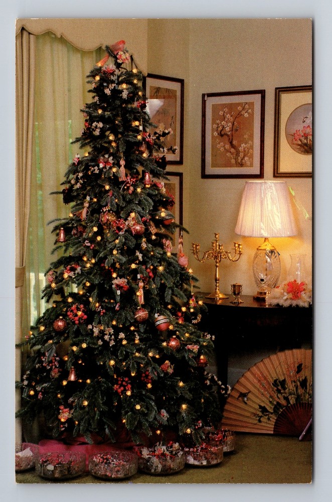 Brooksville FL-Florida, Tree, Rogers Christmas House Village, Vintage Postcard