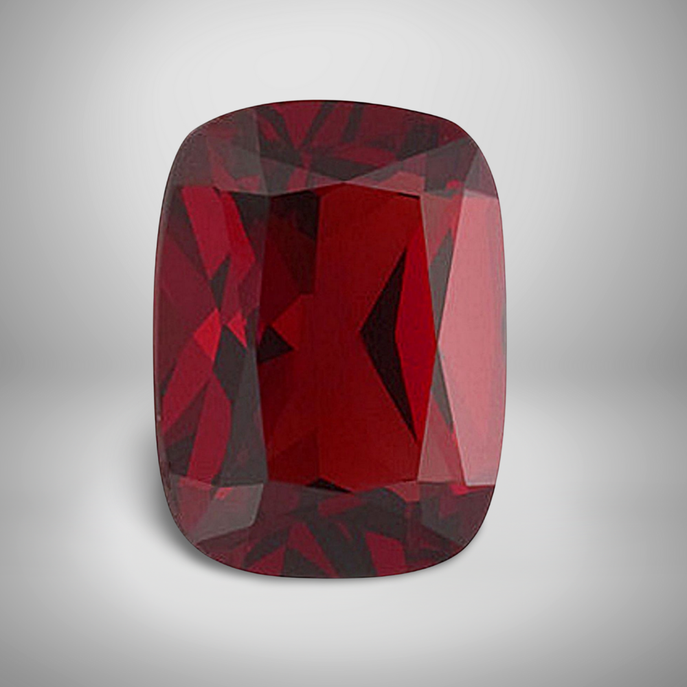 Vivid Garnet Cushion Cut Gemstone 4.1 Cts 11x9 mm Precious Jewelry