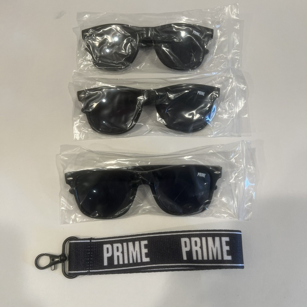 Official PRIME Merch - 3 Sunglasses + Lanyard - Logan Paul KSI MrBeast YouTube