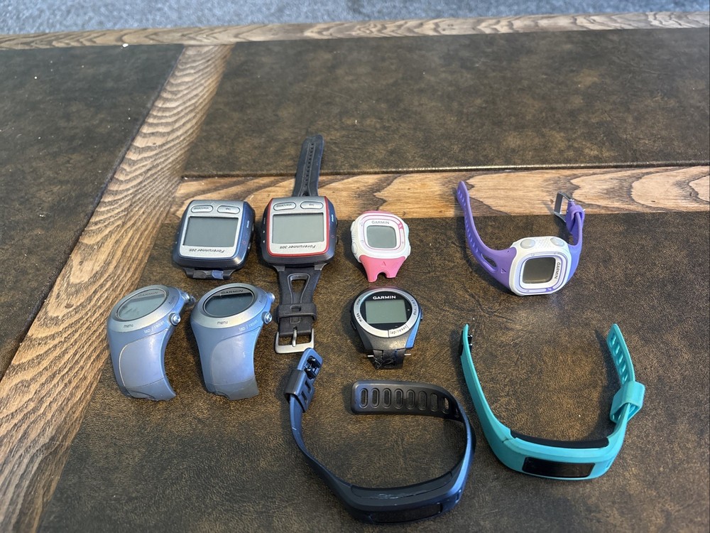 Lot of 9 Garmin Forerunner 305 & 405 GPS Running Watches with Activity Tracking