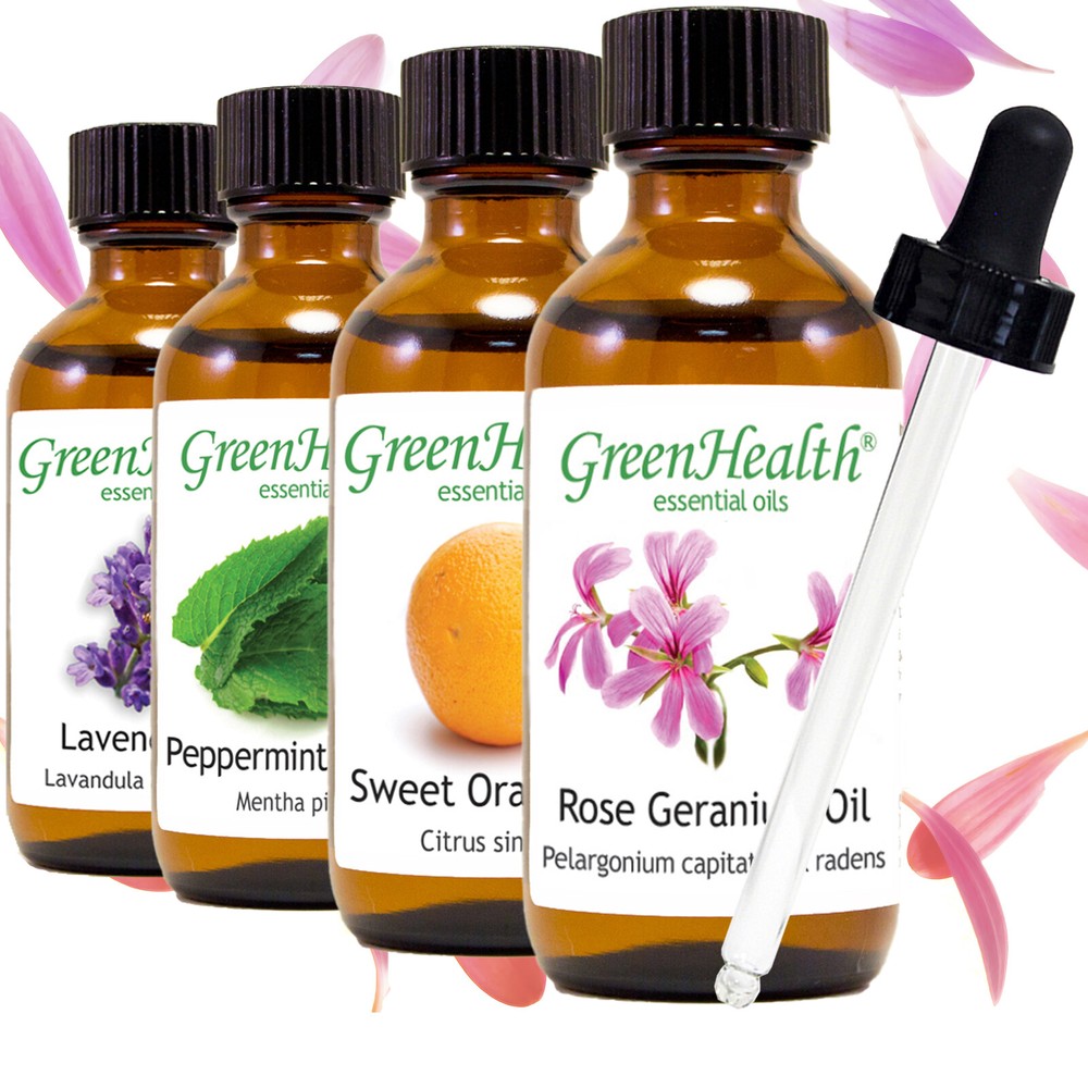 GreenHealth Most Popular 2 fl oz Essential Oils with Glass Dropper - 10+ Options