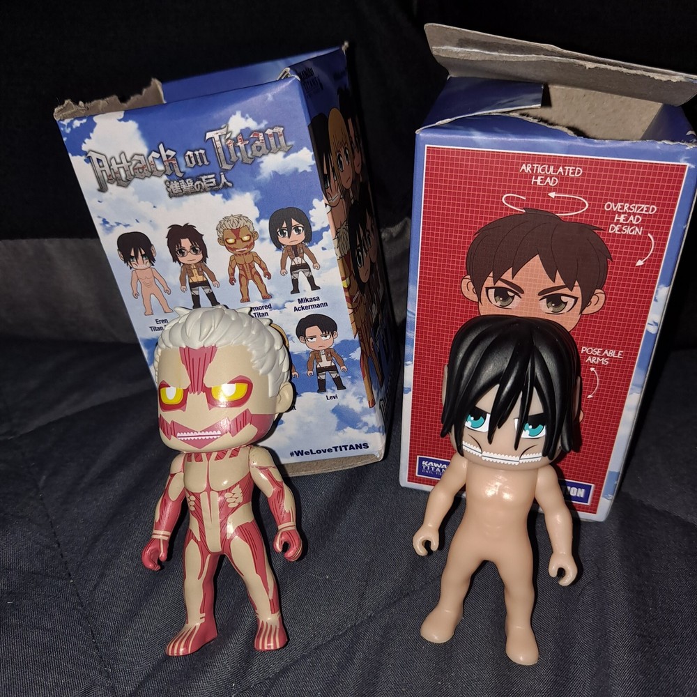Attack On Titan Kawaii Titans Vinyl Figures Armored Titan & Eren Titan Form