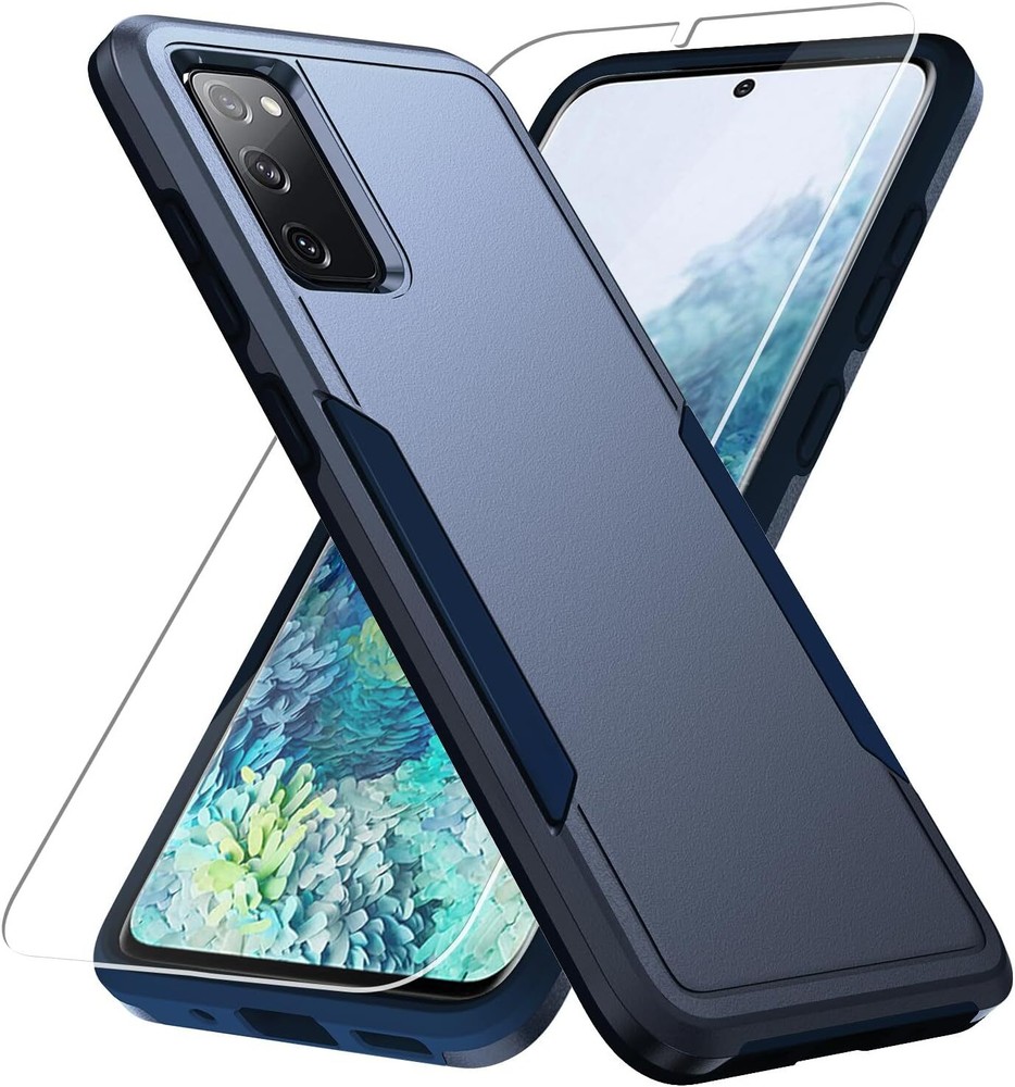 Samsung Galaxy S20 FE 5G UW Case Military Grade Protection Cover Tempered Glass