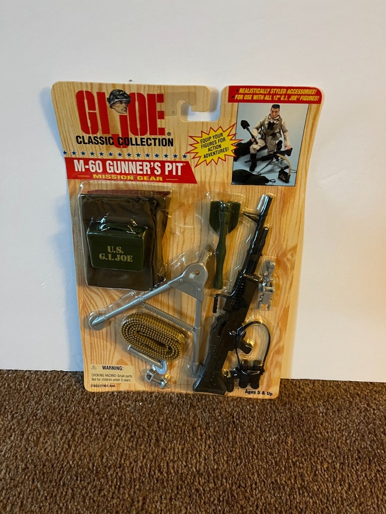 g.i.joe m-60 gunners pit mission gear classic collection vintage sealed