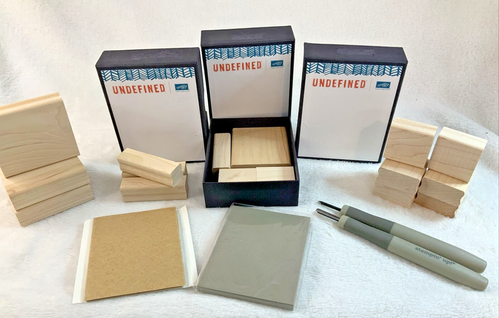 Stampin Up Stamp Carving Set UNDEFINED 2013 Lot of 3 Refills 2 Tools Stamps Sets