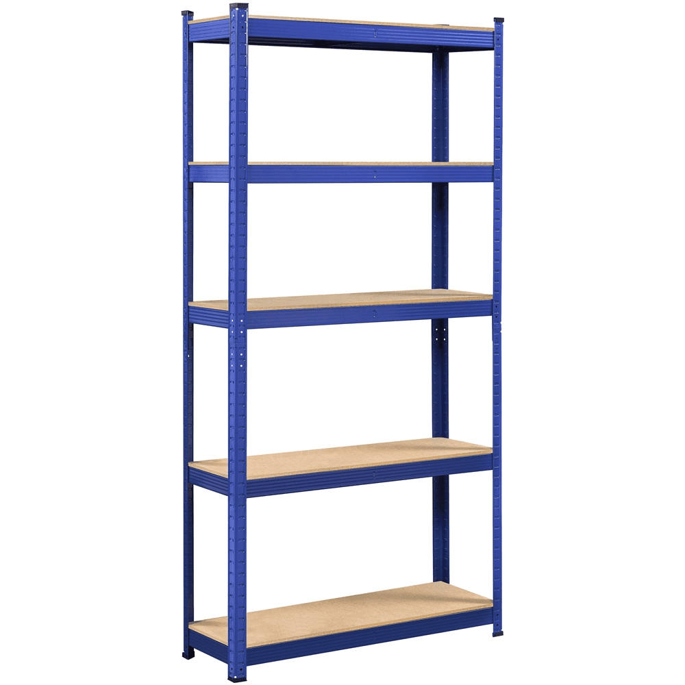 Alden Design 5-Shelf Boltless & Adjustable Steel Storage Shelf Unit Blue