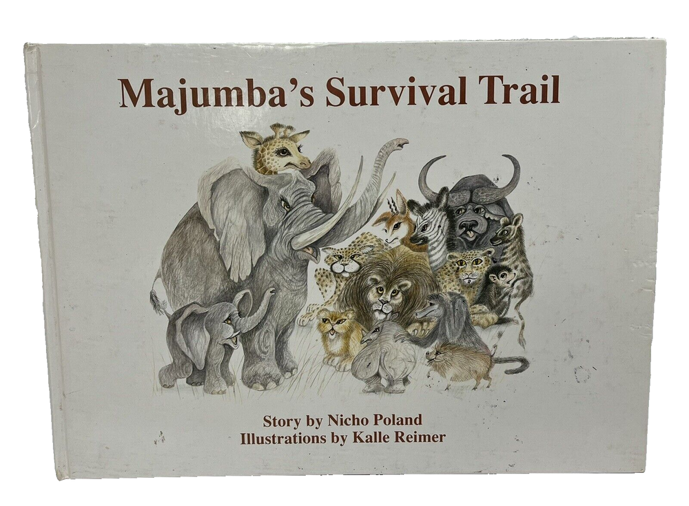 Majumbas Survival Trail Nicho Poland Hardcover Childrens Book RARE Signed Animal